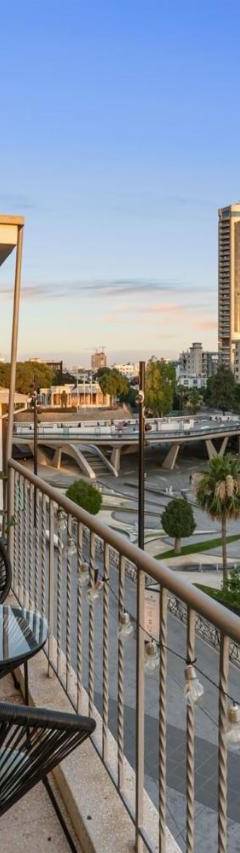 a balcony with a view of a city at Heart Of Nicosia - The Gem in Nicosia
