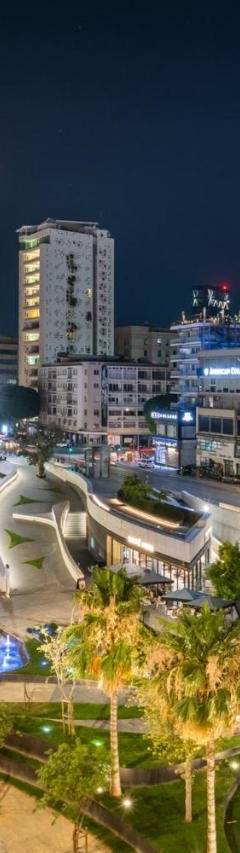a view of a city at night at Heart Of Nicosia - The Gem in Nicosia