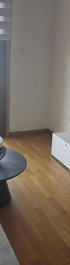 a living room with a couch and a flat screen tv at Ithaki Phinikoudes Apartment No. 202 in Larnaka